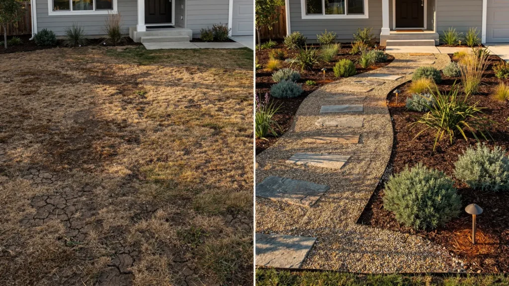 grass free front yard ideas