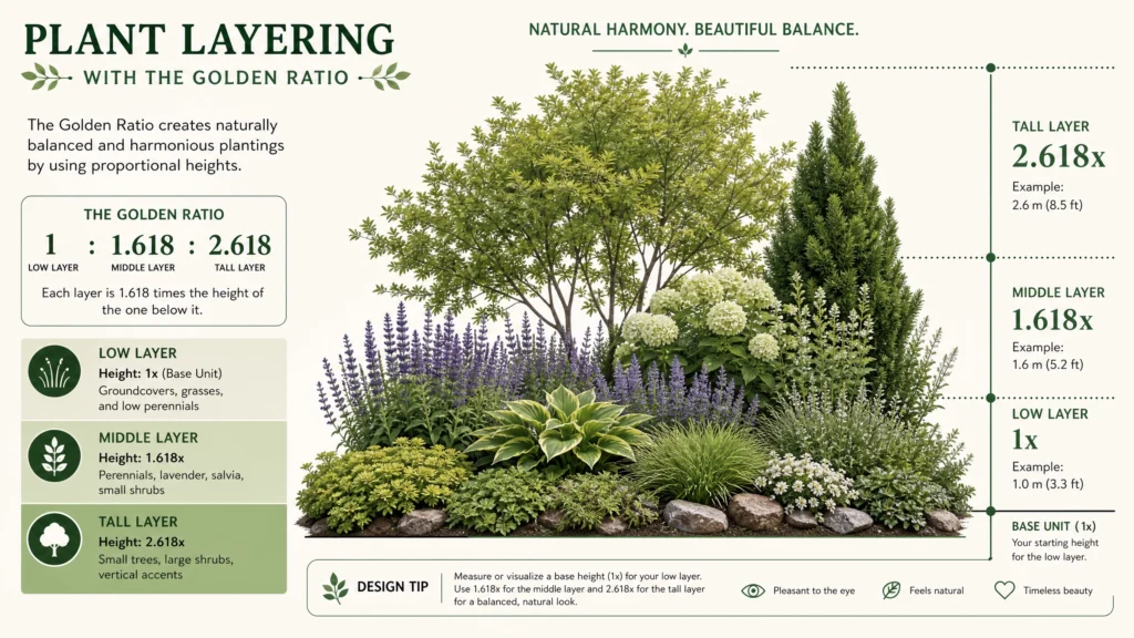 golden ratio front yard design  
